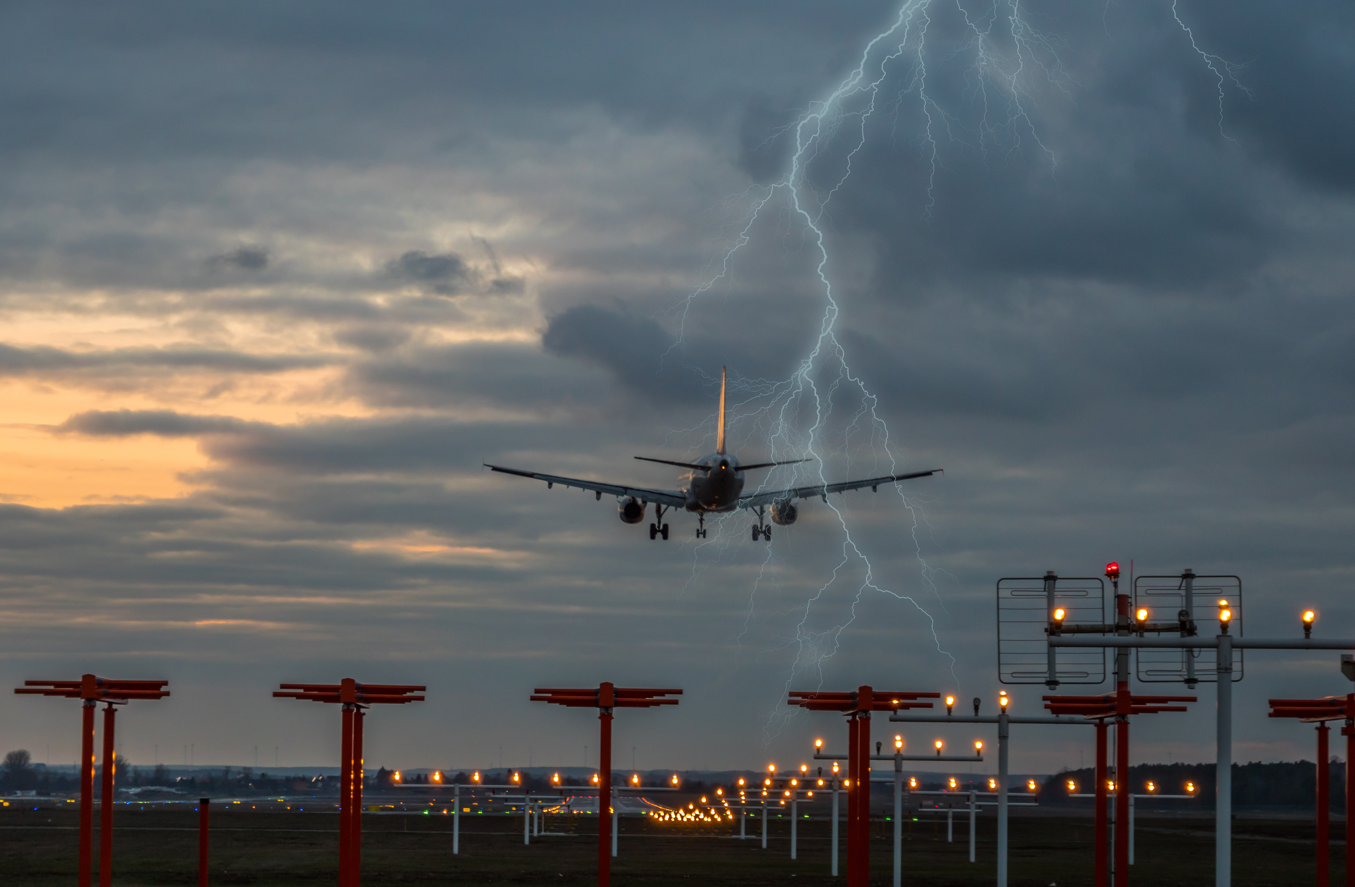 Opstijgen van vliegtuigen tijdens zwaar weer