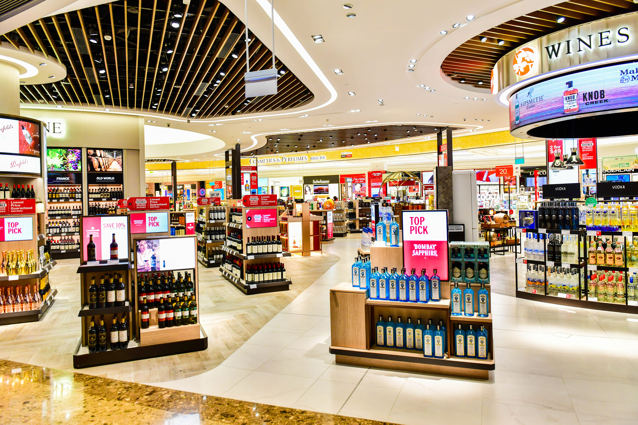 Duty-free winkel op de luchthaven