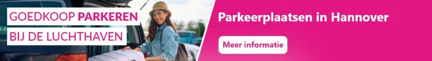 Afbeelding van een vrolijke vrouw bij een auto, met een klikbare link naar de locatie Hannover.