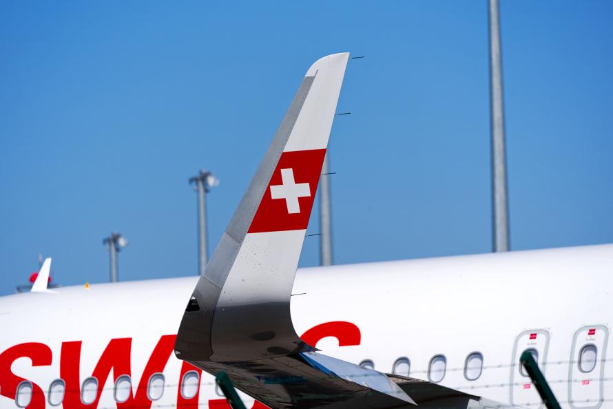 De Sharklets van een Airbus A320.