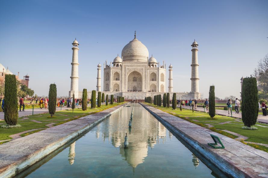 De Taj Mahal in India.